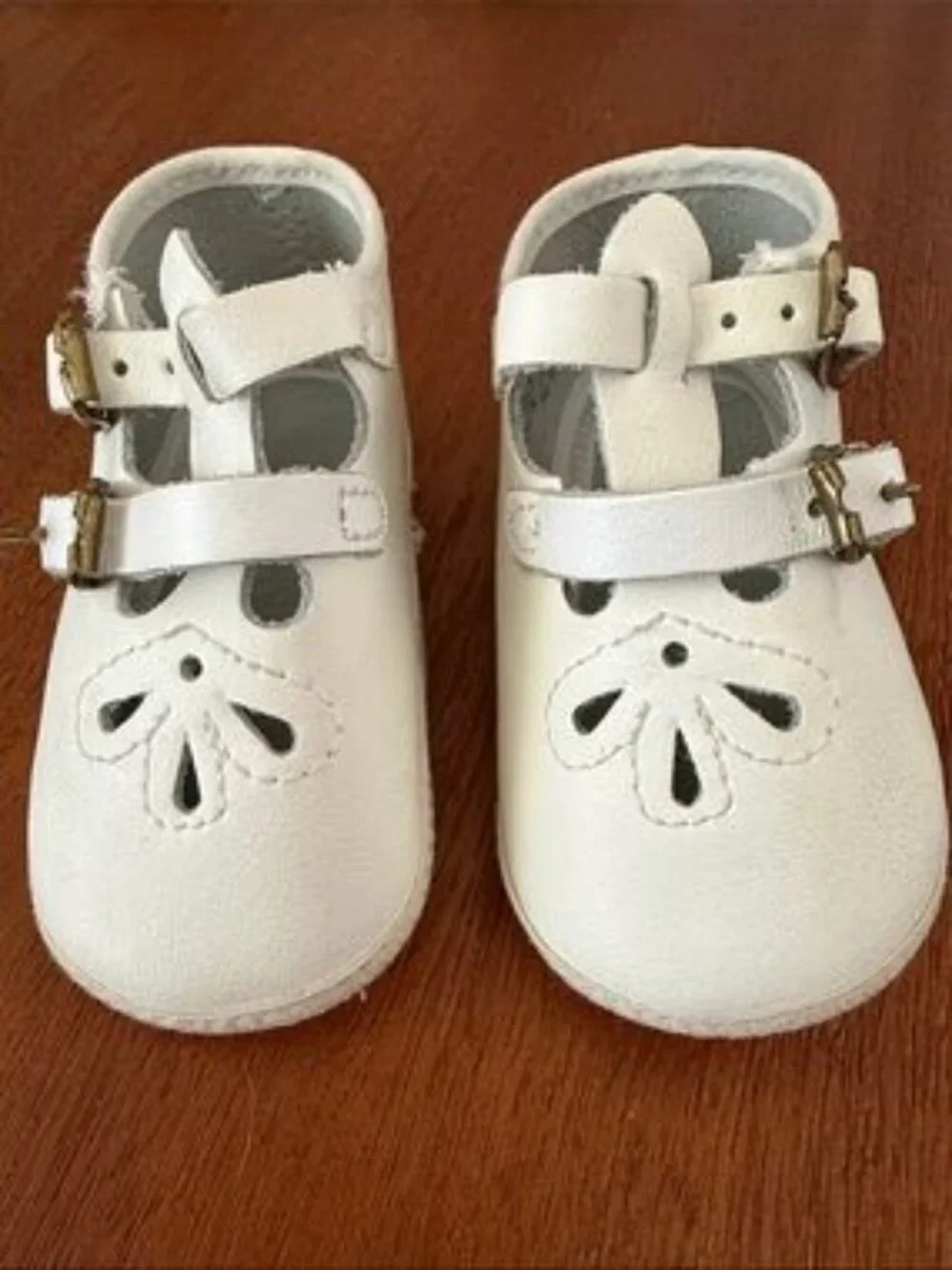 Vintage Baby Deer White Girls' Leather Mary Jane Shoes